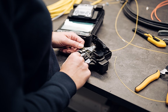 Forberedelse av fiber ved fiberskjøting