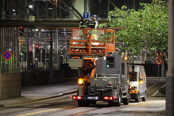 Justering av seksjonsskille ved Nonneseter holdeplass i Bergen sentrum