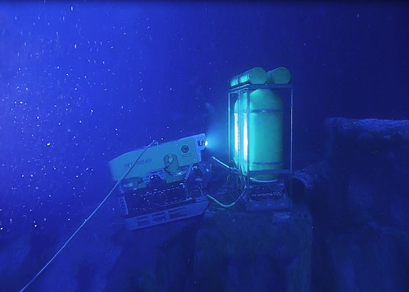 VBS deployed subsea and assisting the ROV with lifting operations