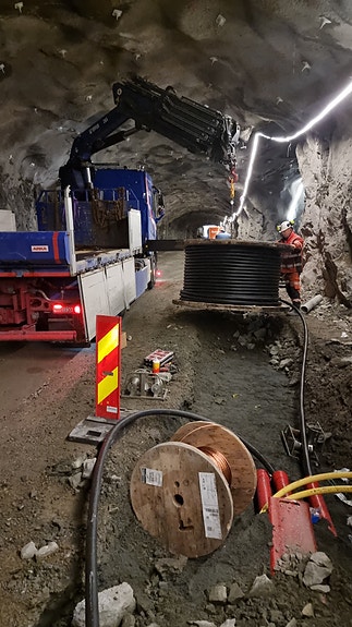 Installasjon av tunell i Fana