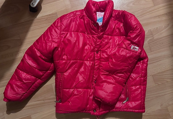 Vintage rød ski-/vinterjakke Retro