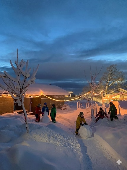 Uteområdet storbarn vinter