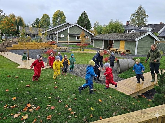 Uteområdet stor avdeling, høst 2023.