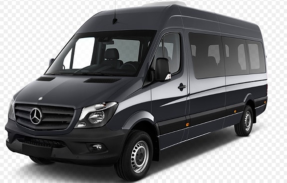 En av flere minibusser