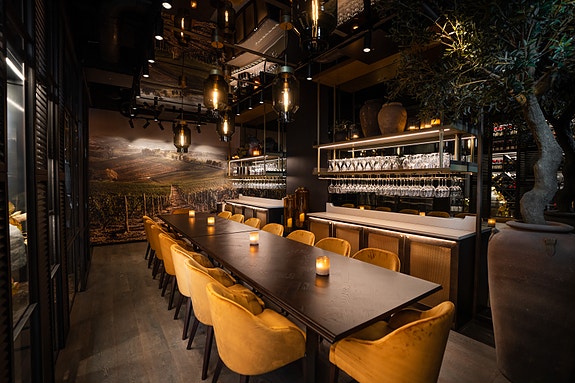 Privat sala som kan leies til sammenkomster og arrangementer.