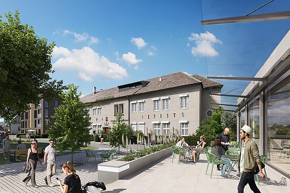 Stor, solrik terrasse