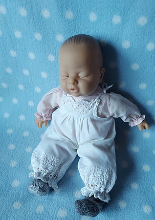 Vintage/retro: Liten Lissy doll, Lissy Batz baby dukke.