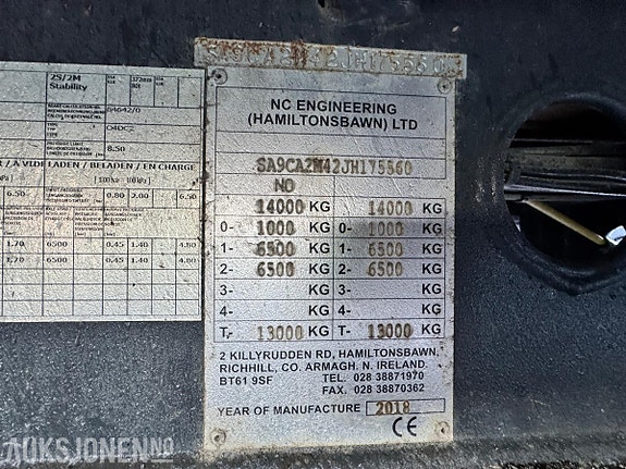 NC Maskinhenger Tandem tandem henger med kjørebruer - Maks nyttelast 10650 kg 23 of 28
