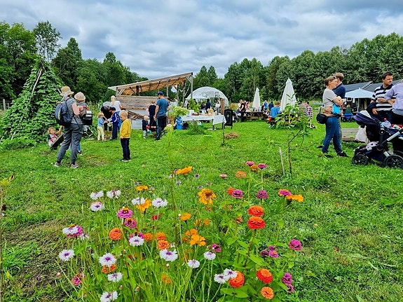 Fra tunet på gamle Voksenenga