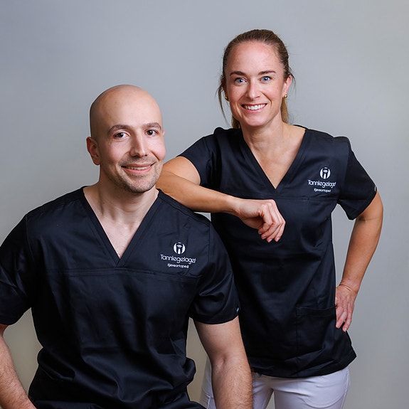 vårt kjeveortopedisk team, kjeveortoped Mohammedreza Sefidroodi og tanntekniker Anne Møller