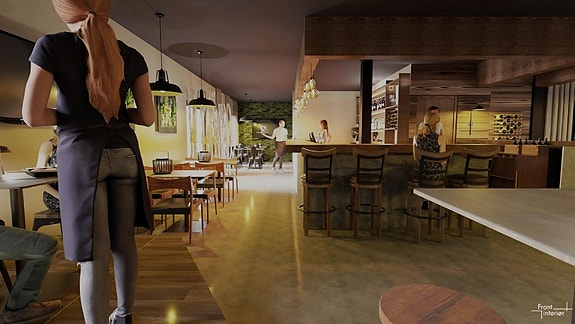 Tanabrew er under oppbygging. Planlagt åpning i løpet av mars. Dette bildet er fra interiørdesignet vårt.