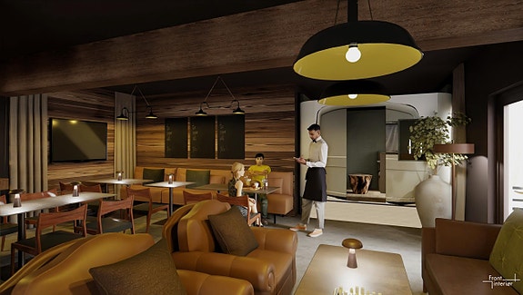 Tanabrew er under oppbygging. Planlagt åpning i løpet av mars. Dette bildet er fra interiørdesignet vårt.