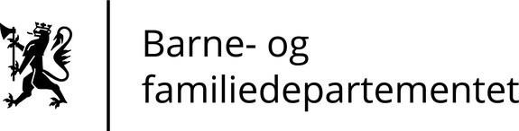 Barne- og familiedepartementet logo