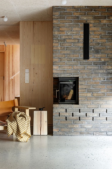 Tegl ved peisinnsats