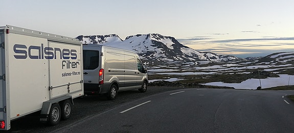 Salsnes Filter servicebil på Sognefjellet