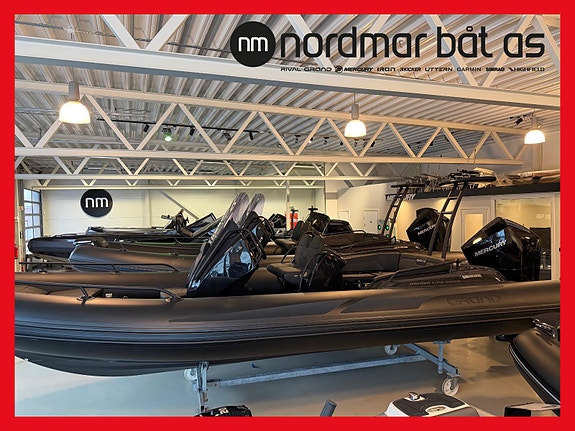 Grand 680 Über Black - kun hos Nordmar - Mercury 200HK V6 - Auto trim og tilt -