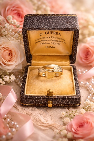 Vintage gullring 585 (14K), størrelse 57/58, nypolert og nypusset