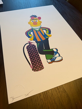 Bert fra sesame street kunst trykk signert og nummerert