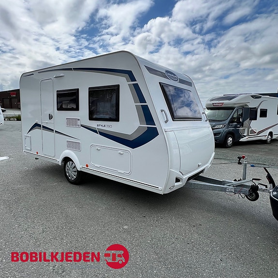 Caravelair Alba Style 390 || Kun 2.907,- pr mnd! | Fast dobbeltseng | Truma gass+230v | Toalett/dusj | kjøleskap | varmtvann