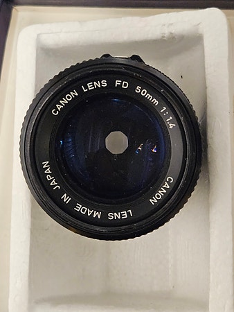Vintage Canon fd 50mm 1:1,4 objektiv