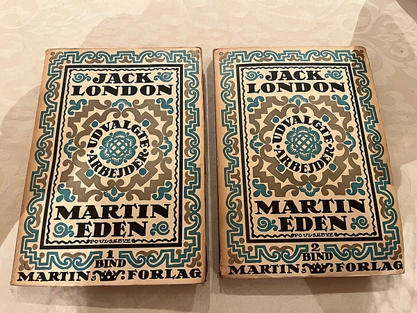 Jack London Martin Eden boksett 2 bind dansk utgave
