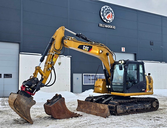 Cat 311F, 2019 mod, Kun 2795 timer, Rotortilt, 2 Skuffer, Sentralsmøring.