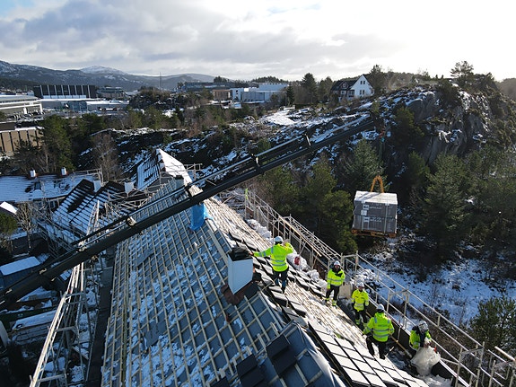 Takarbeide rekkehus.
