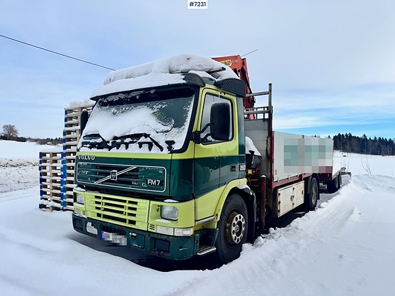 Volvo 1999 Volvo FM7 4x2 Kranbil m/ 11 t/m Palfinger kran (trenger rep) – Eu-godkjent!