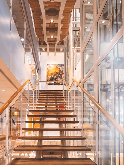 We have our own art exhibition year-round.