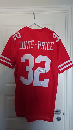 NFL Signert Tyrion Davis-Price San Francisco 49ers fotballdrakt