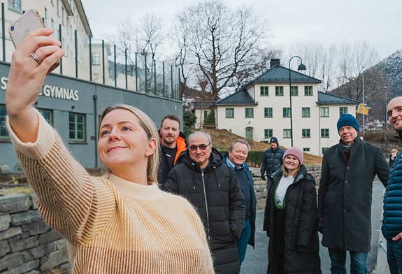 På tur ved store Lungegårdsvann, like ved kontorene våre.