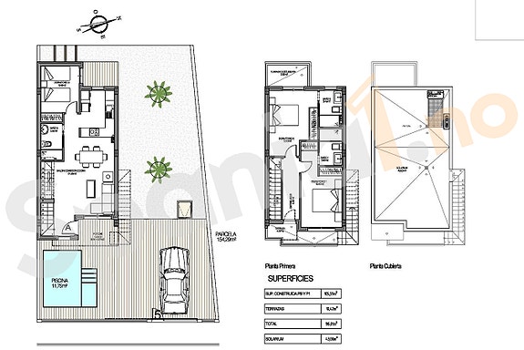 NØKKELFERDIG! Moderne villa med 3 soverom, privat basseng og takterrasse