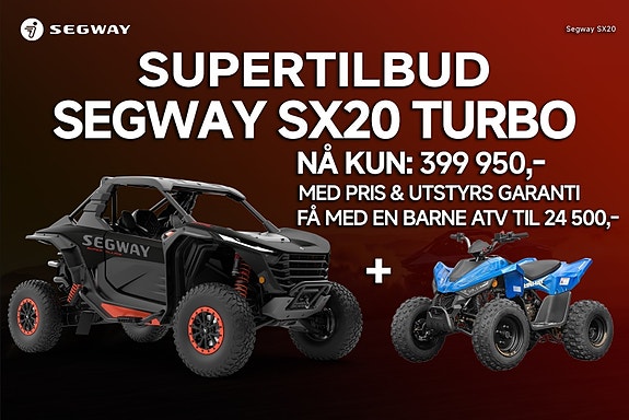 Segway SX20 TURBO 235HK – PÅ LAGER! SUPERTILBUD PÅ MC MESSA + BARNE-ATV (VERDI 24.500,-)! 2025