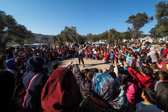 Prosjekt i Moria-leiren på Lesvos, 2019