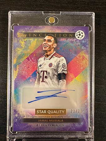 Topps  fotballkort Jamal Musiala autograf