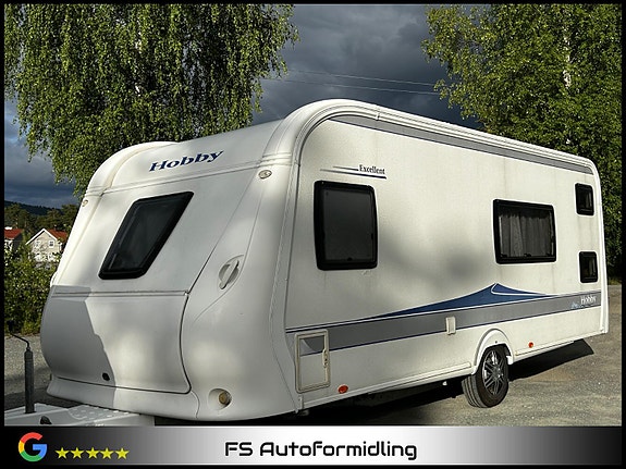 Hobby 540/Excellent/ Kl.B/Sentralvarme/Køyeseng/B.Pakke/+