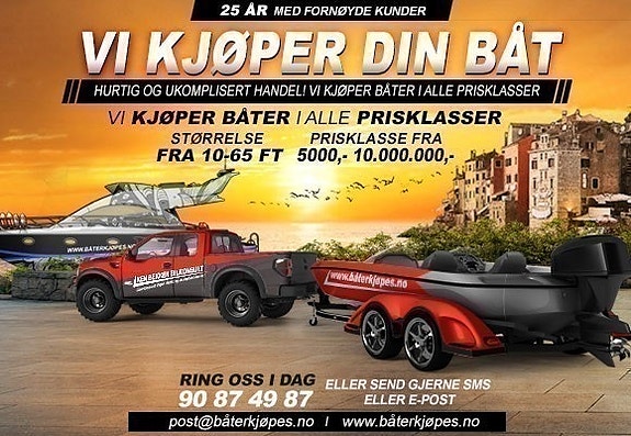SELGE BÅTEN DIN I DAG?  VI TILBYR OPPGJØR OG HENTING I DAG