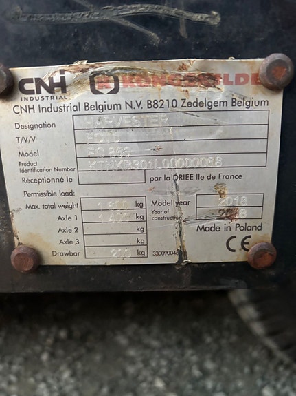 Kongskilde FC860 2018, kr 149 000,-