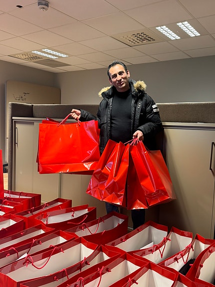 Utdeling av julegaver