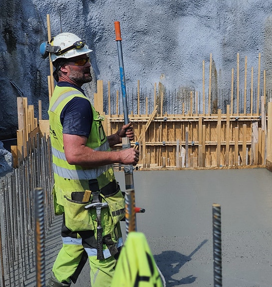 Betongarbeider kraftverk