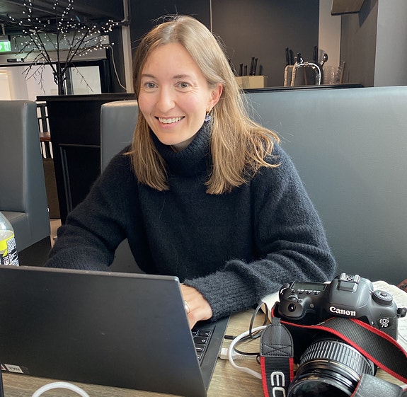 Pernille Grøndal på jobb.