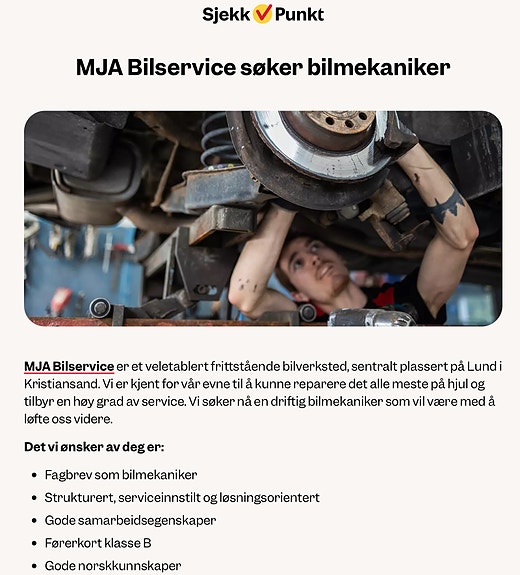 Bilde 1 av 2 i jobbannonse-galleriet