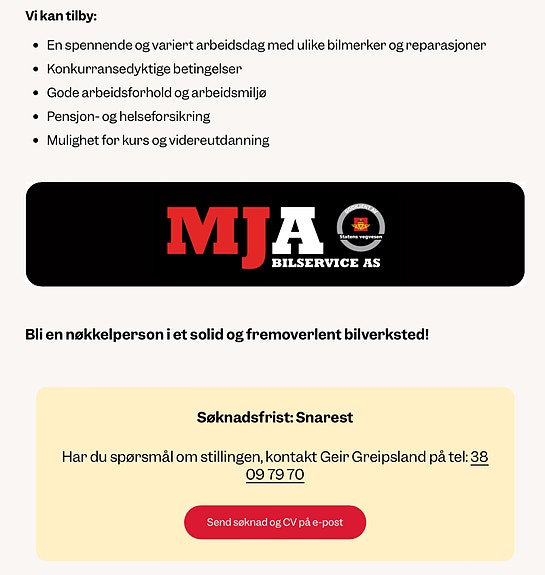 Bilde 2 av 2 i jobbannonse-galleriet