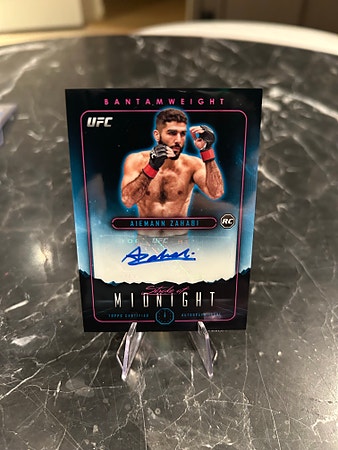 2024 Topps UFC Stroke of Midnight rookie autograf Aiemann Zahabi