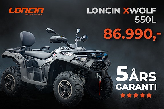 Loncin 550 L XWOLF toseter, servo, vinsj, hengerfeste