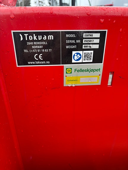 Tokvam 220 THS 2025, kr 79 000,-