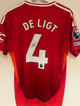 Matthijs de Ligt signert Manchester United drakt #4 – Autograf