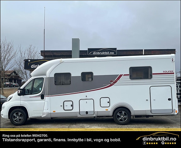 Solifer T752, LAV KM!, Face2Face, Queensbed, Senkeseng, Alde varme, Hengerfeste, Luftfjæring! EU 10.27 2.3 150HK, Automat, Tilstandsrapport, Garanti