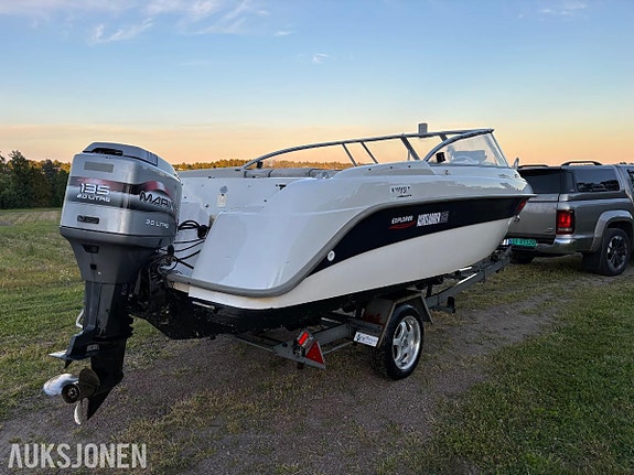 19 fot Askeladden 585 Explorer med Mariner 135HK, registrert tilhenger 2 of 5