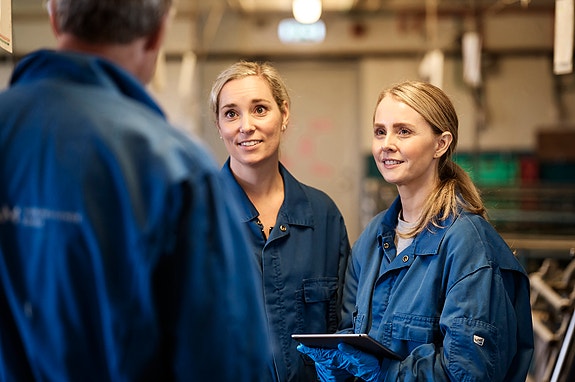 Inspektører på jobb